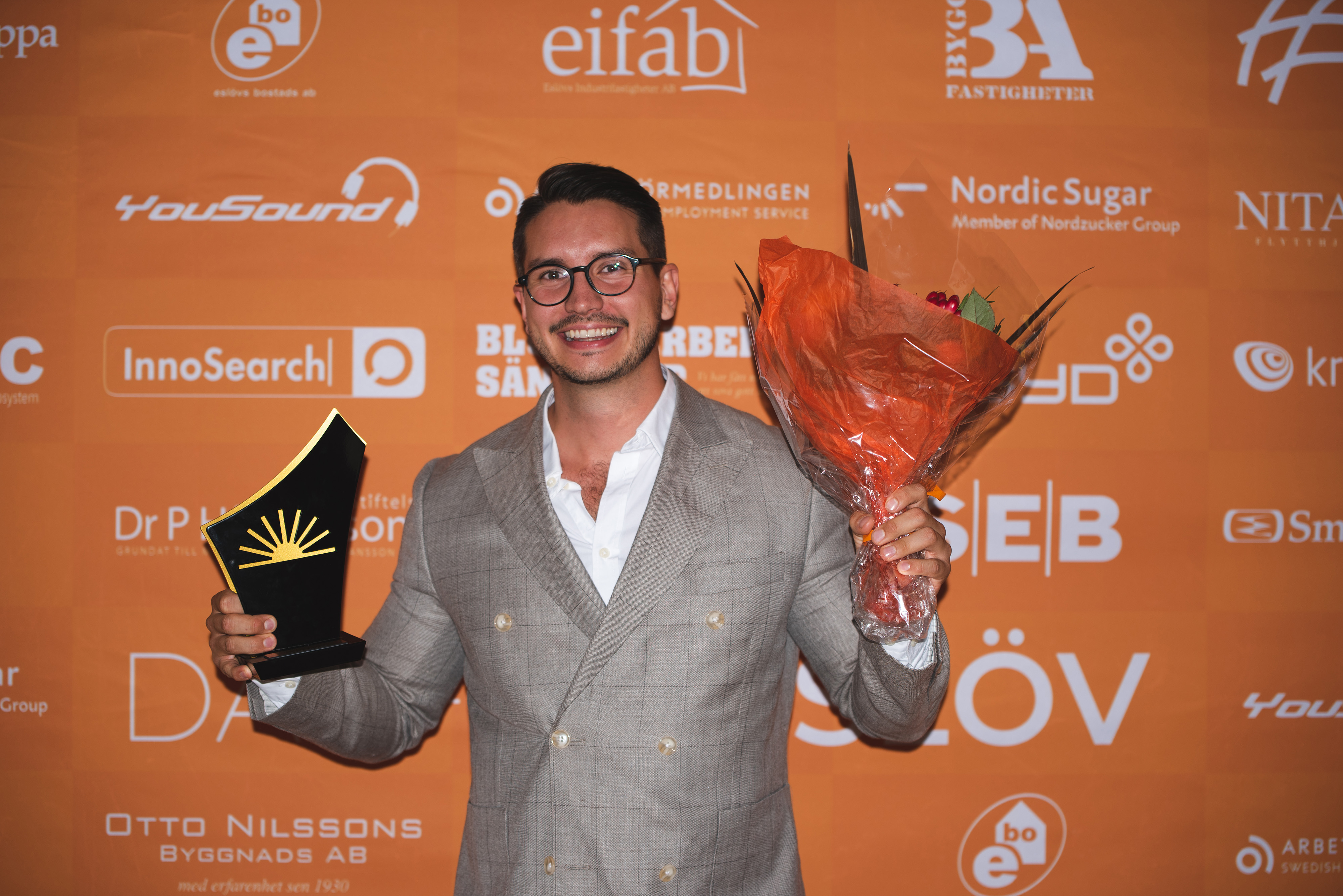 Alexander Lundberg på Ryds Glas Eslöv AB utsågs till årets unga företagare