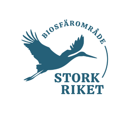 Logga med en stork med text: storkriket biosf&auml;romr&aring;de